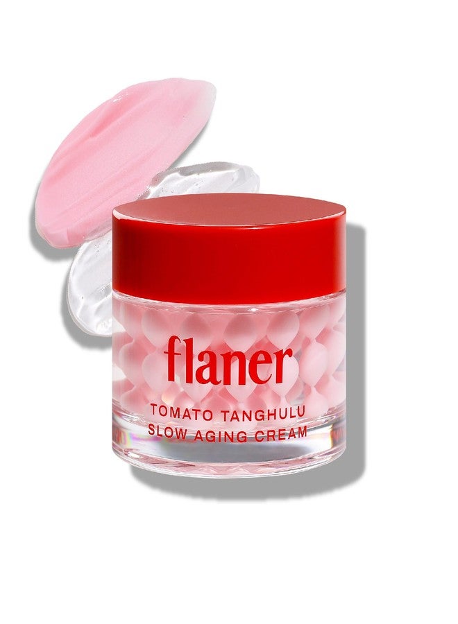 flaner Tomato Face Moisturizer Cream – Dual Texture Ampoule Capsules and Hyaluronic Acid, Anti-Aging Peptide Complex, Ceramide, Korean Skincare, Skin Tightening for Youthful, Glowing Skin, 1.69 fl.oz - Image 1